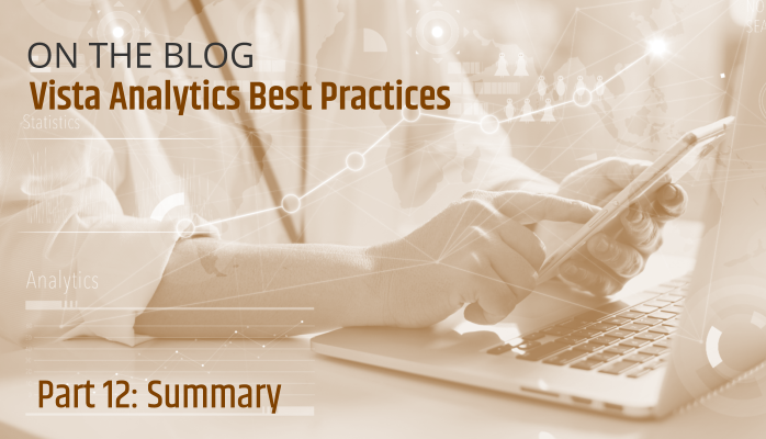 Vista Analytics Best Practices: Summary